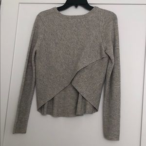 Cashmere tulip back sweater